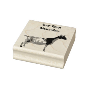 Personalized Nigerian Dwarf Dairy Goat Rubber Stamp