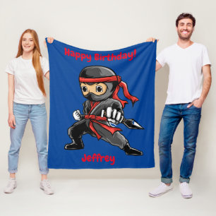 Personalized Ninja    Fleece Blanket
