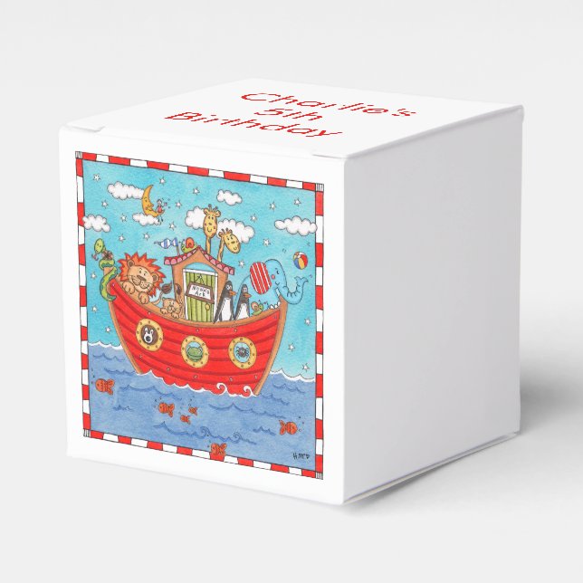 Personalized Noah's Ark  Favour Box (Front Side)