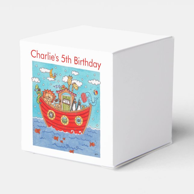 Personalized Noah's Ark  Favour Box (Back Side)