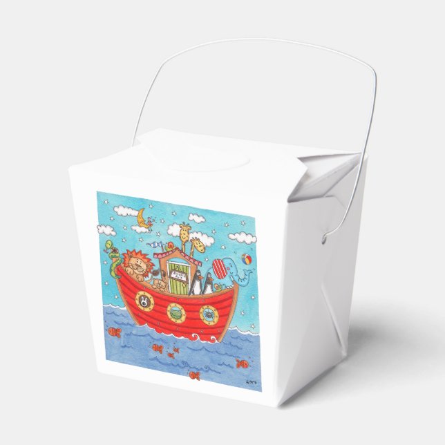 Personalized Noah's Ark  Favour Box (Front Side)