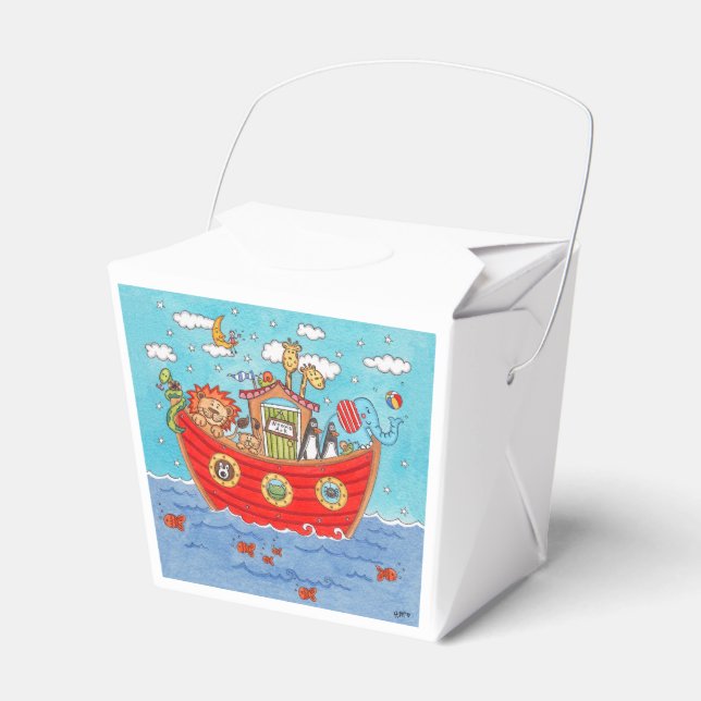 Personalized Noah's Ark  Favour Box (Front Side)