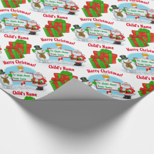 Personalized North Pole Santa! Wrapping Paper