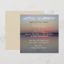 Personalized nostalgic lake wedding invitation