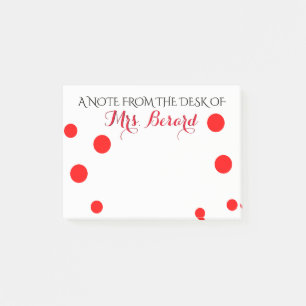 PERSONALIZED NOTEPAD FROM THE DESK OF TEACHER