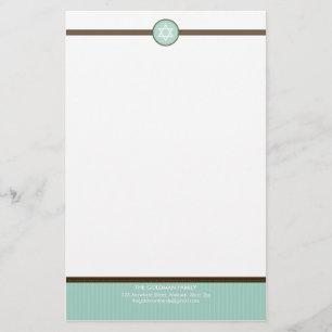 PERSONALIZED NOTEPAPER :: stripedstitch 4 Stationery