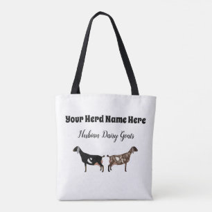 Personalized Nubian Dairy Goat Tote Bag