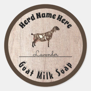 Personalized Nubian Goat Milk Soap Classic Round Sticker