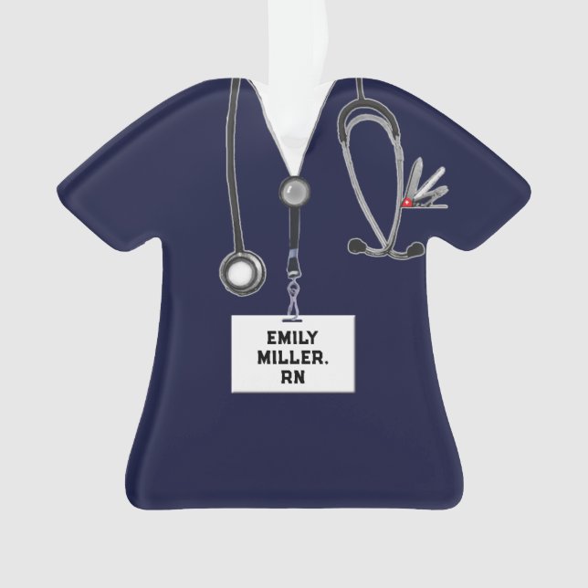 Personalized Nurse Collectible Ornament (Front)
