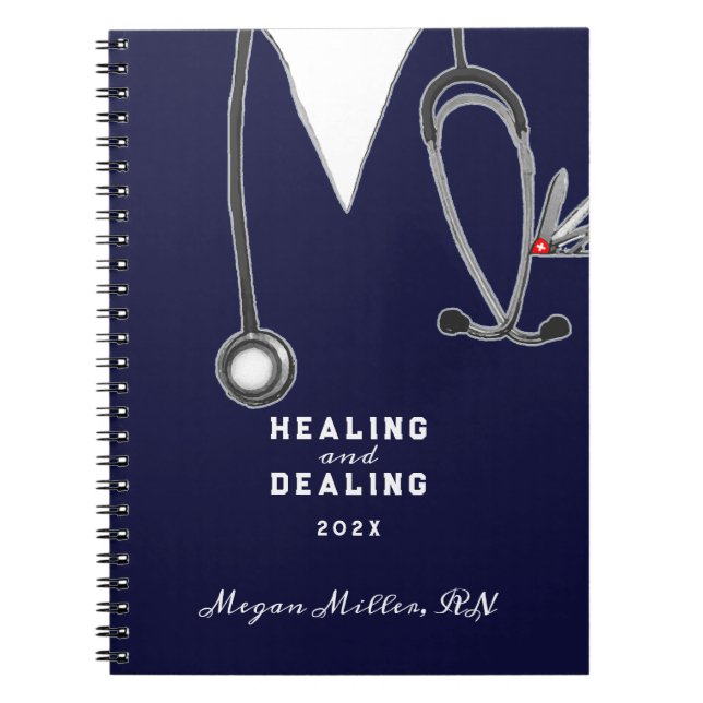 Personalized Nurse Gift Ideas Notebook (Front)