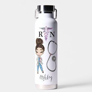 Personalized Nurse Monogram Gift Water Bottle