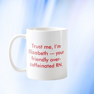 Personalized Nurse RN with Custom Name And Colors Coffee Mug