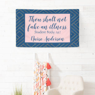 Personalized Nurse; Thou Shalt Not Fake An Illness Banner