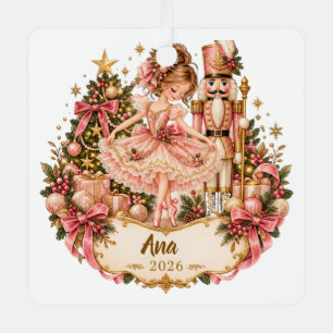 Personalized Nutcracker Ballerina Christmas Orname Metal Tree Decoration