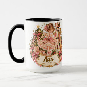 Personalized Nutcracker Ballerina Christmas Orname Mug