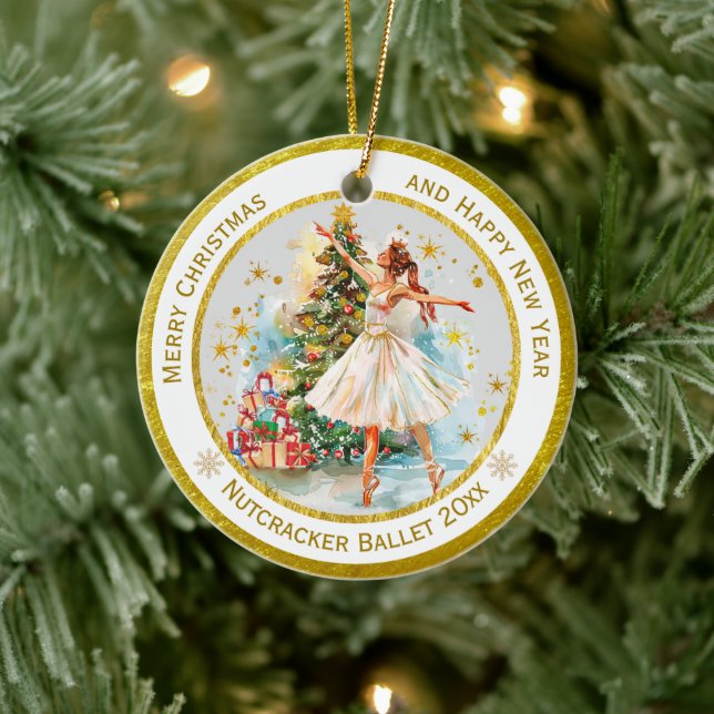 Personalized Nutcracker Ballet Christmas - Gift Ceramic Ornament (Tree)