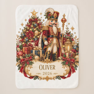 Personalized Nutcracker Christmas Blanket with Nam