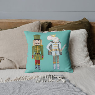 Personalized Nutcracker Christmas Blue Cushion