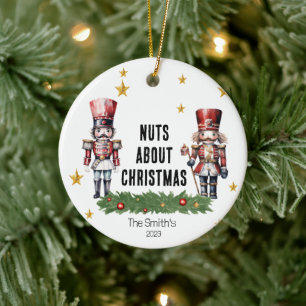Personalized Nutcracker Christmas  Ceramic Ornament