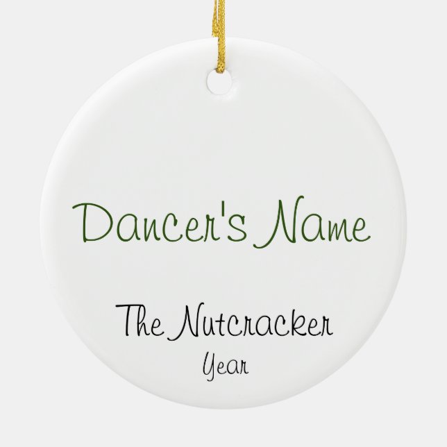 Personalized Nutcracker Clara Keepsake  Ceramic Or Ceramic Ornament (Back)