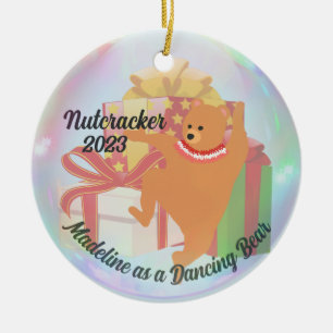 Personalized Nutcracker Ornament - Dancing Bears