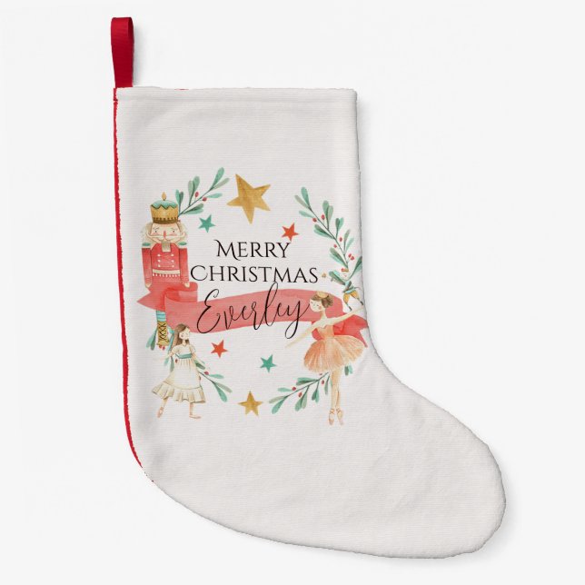 Personalized Nutcracker Theme Christmas Stocking  (Front)