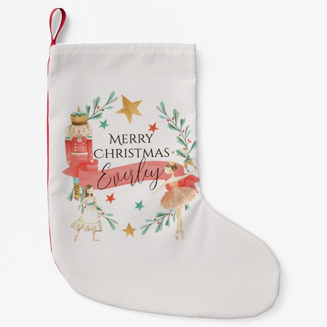 Personalized Nutcracker Theme Christmas Stocking  (Front)