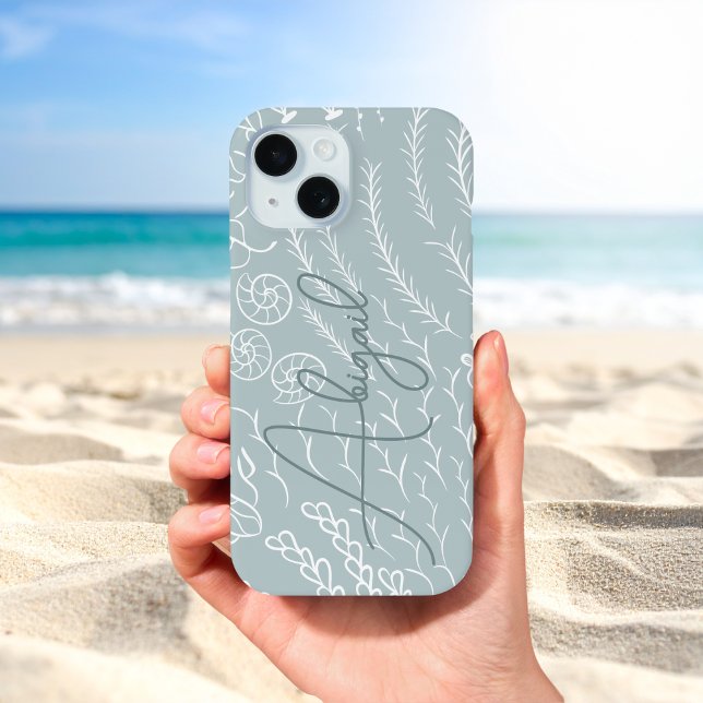 Personalized Ocean Coral Reef Beachy Case-Mate iPhone Case (Zazzle Personalized Blue Ocean Coral Reef Beachy Case-Mate iPhone Case )