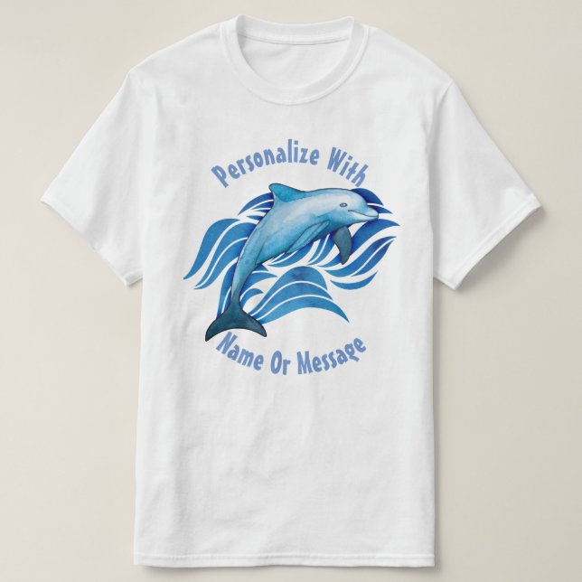 PERSONALIZED Ocean Dolphin T-Shirt (Design Front)