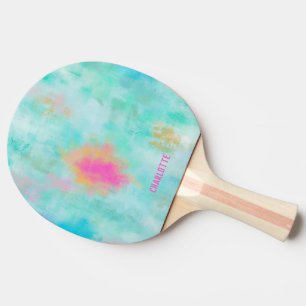 Personalized Ocean Joyride Blue Turquoise Ping Pong Paddle