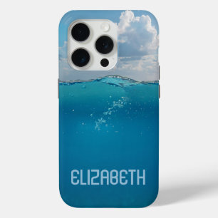 Personalized Ocean Photo iPhone 15 Pro Case