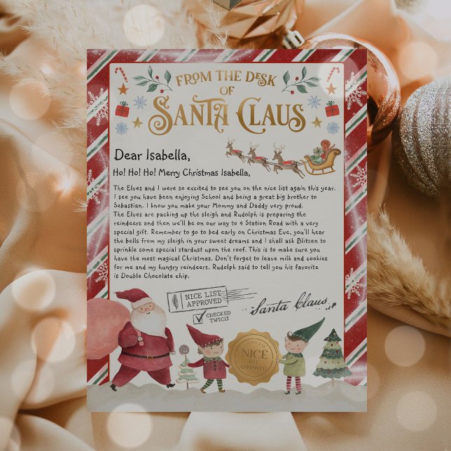 Personalized Official North Pole Letter From Santa (Creator Uploaded)