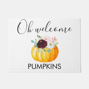 Personalized Oh Welcome Pumpkins Thanksgiving Doormat