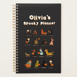 Personalized Olivia's Spooky Halloween Animals Planner