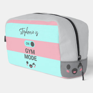 Personalized On Gym Mode Fun Cute Chic Dopp Kit