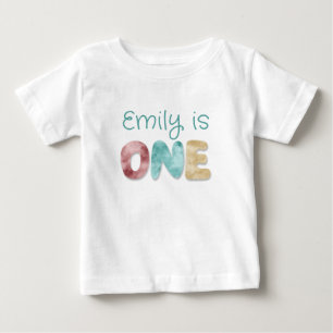 Personalized ONE First Birthday Baby T-Shirt