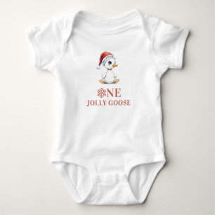 Personalized One Jolly Goose First Birthday Baby Bodysuit