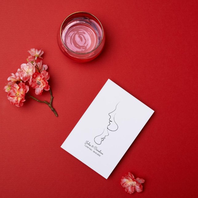 Personalized, One Line, Love, Boho, Arabic  Postcard (Creator Uploaded)