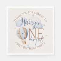 Personalized ONEderful 1st Birthday Party Napkins