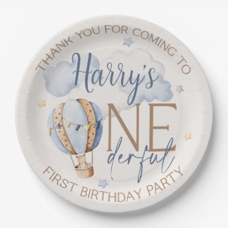 Personalized ONEderful 1st Birthday Party Plates