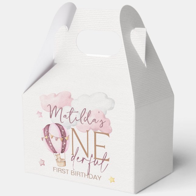 Personalized ONEderful Birthday Theme Party Boxes (Front)