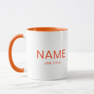 Personalized Orange Combo Mug with Your Name