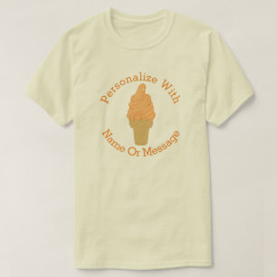 PERSONALIZED Orange Ice Cream Cone T-Shirt