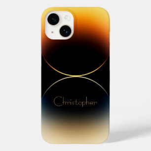 Personalized orange Radial Texture iphone 15 Case-Mate iPhone 14 Case