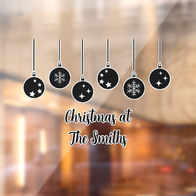 Personalized Ornament Christmas Window Cling (Sheet 2)