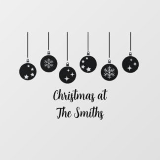 Personalized Ornament Christmas Window Cling
