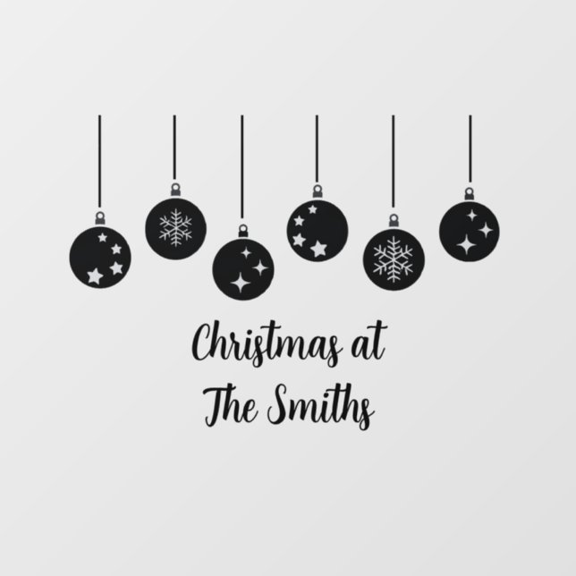 Personalized Ornament Christmas Window Cling (Sheet)