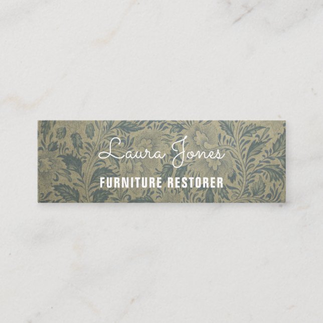 Personalized "Ornate Wallpaper" Twitter Mini Business Card (Front)