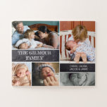 PERSONALIZED OUR FAMILY Photos CHALKBOARD Jigsaw Puzzle<br><div class="desc">This family puzzle is a great surprise for a family that loves to play games together. Delight them as it reveals that it's a personalised design with their photos and names.</div>
