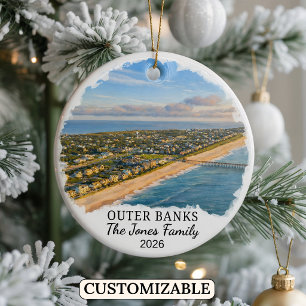 Personalized Outer Banks Ornament, North Carolina Ceramic Ornament